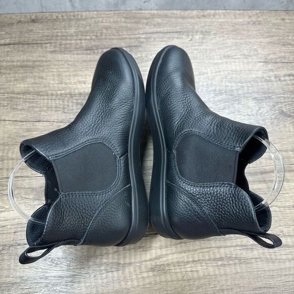 Ecco~Women’s~Black Pebbled Leather Pull On Chelsea Style Bootie~Size 37/6-6.5 - Picture 5 of 9